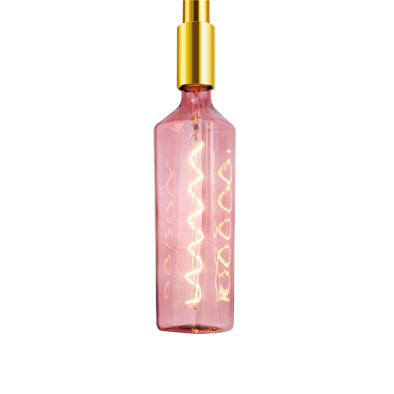 Whisky Pink Fashion Popularne butelki kształtują restaurację spiralny żarnik światła